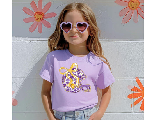 Purple and Gold Helmet